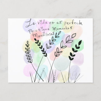 “Cosas sobre la vida “ doodles card postal  Vykort