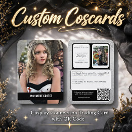 Coscards | Cosplay QR-kod Anslutning Trading Card Visitkort