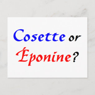 Cosette Les Miserables Vykort