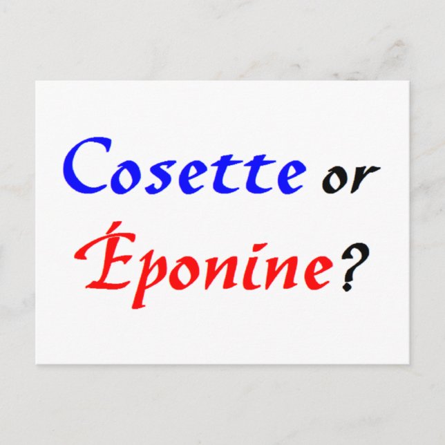 Cosette Les Miserables Vykort (Framsida)