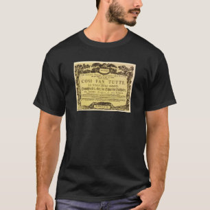 Così Fan Tutte Playbill (Mozart) T Shirt