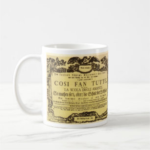 Così Fläkt Tutte Playbill (Mozart) Kaffemugg
