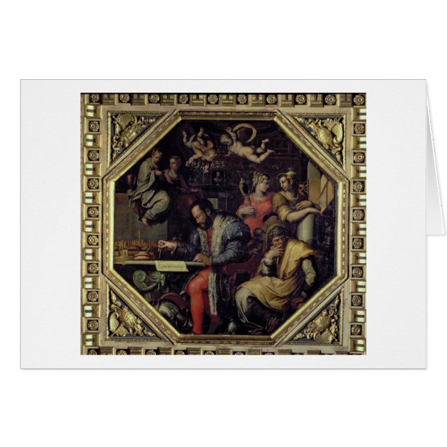 Cosimo mig de Medici (1519-74) som planerar Hälsningskort (Framsidan Horizontal)