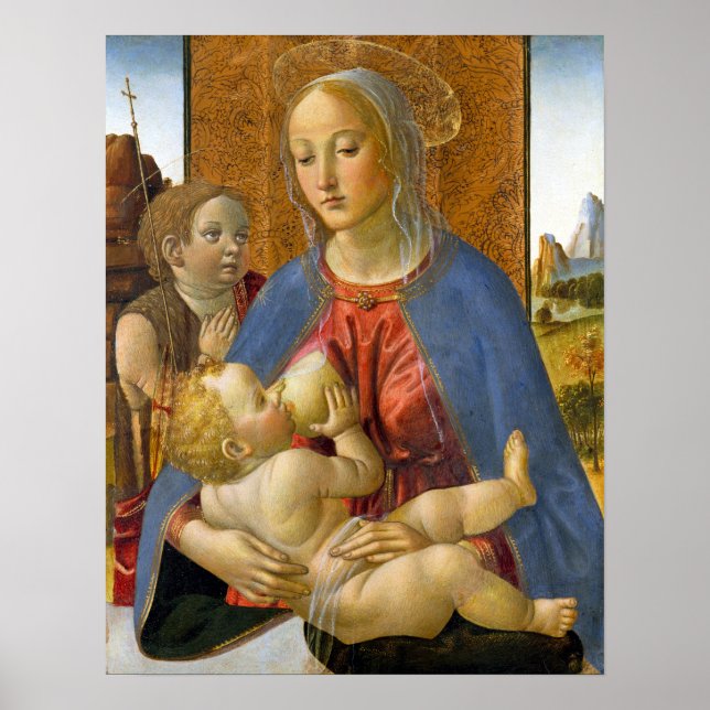 Cosimo Rosselli Madonna och Child Poster (Framsidan)