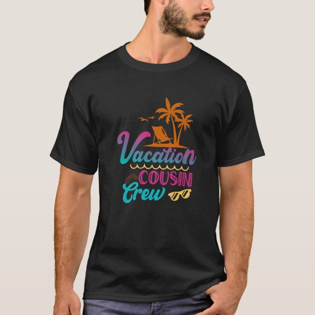 Cosin Crew Family Summer Vacation Beach Cruise Pa T Shirt (Framsida)