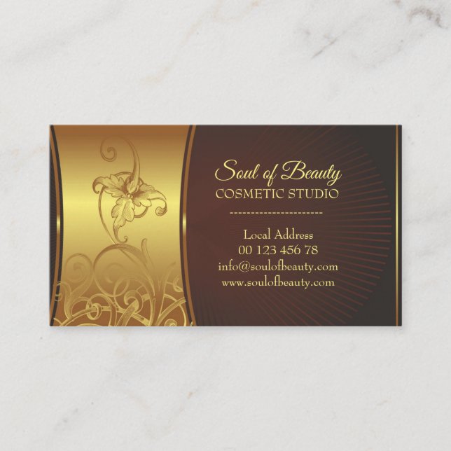 Cosmetic make up studio business card visitkort (Framsida)