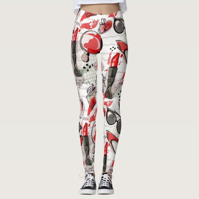 Cosmetic mönster leggings (Framsida)