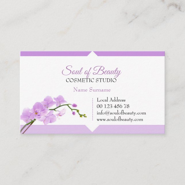 Cosmetic, SPA & make up studio business card Visitkort (Framsida)