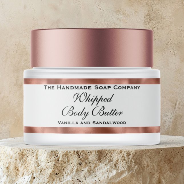 Cosmetics Body Butter Copper and White Jar  Etikettband (Skapare uppladdad)