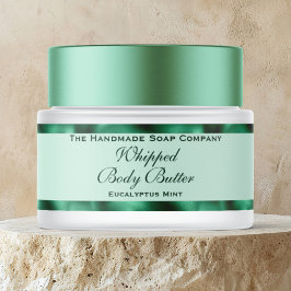 Cosmetics Body Butter Green Foil Jar Etikettband