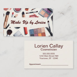 Cosmetics Makeup Beauty Cosmetician Visitkort