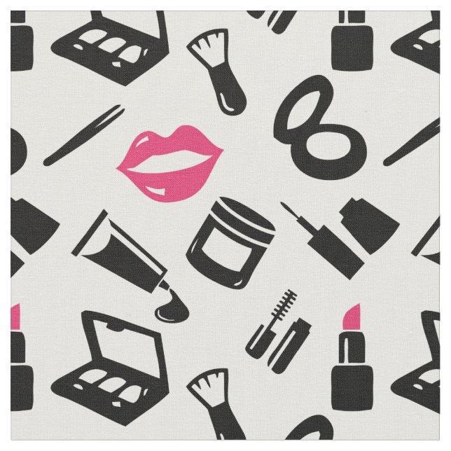 Cosmetics Mönster Tyg (Närbild)