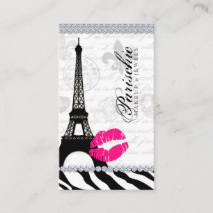 Cosmetolog Affärskortet Paris Eiffel Torn Visitkort