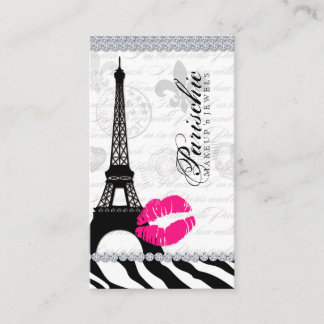 Cosmetolog Affärskortet Paris Eiffel Torn Visitkort