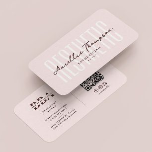 Cosmetolog Esthetician Rosa Aesthetic Modern Visitkort