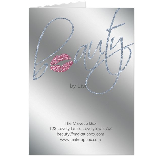 Cosmetologist för konstnär för Makeup för Hälsningskort (Framsidan)