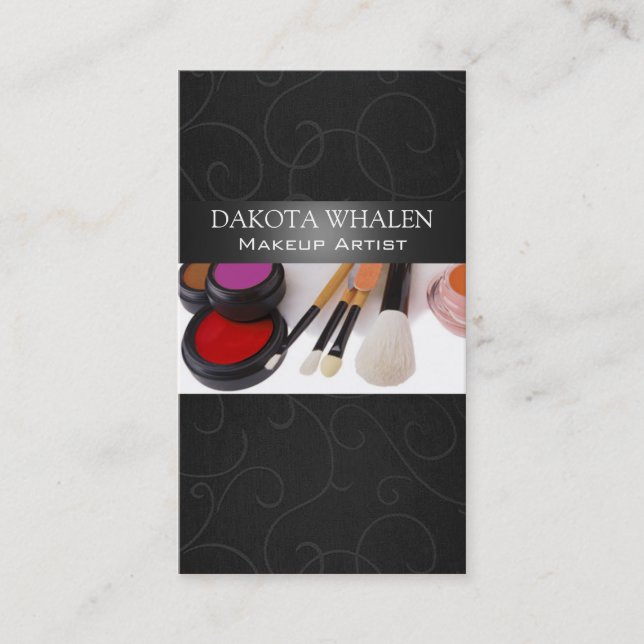 Cosmetologist för professionell för Makeupkonstnär Visitkort (Framsida)