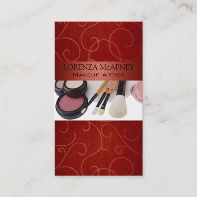 Cosmetologist för professionell för Makeupkonstnär Visitkort (Framsida)