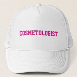 COSMETOLOGIST-typografi inom Rosa kometologi Keps