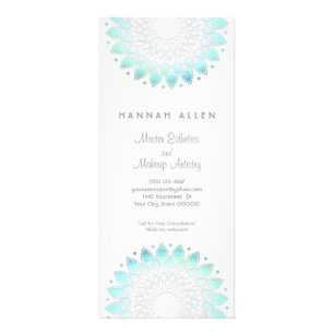 Cosmetology Elegant Aqua Spa och Salon Menu Reklamkort