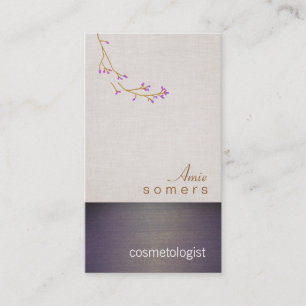 Cosmetology Linen and Wood Struktur look Salon Visitkort