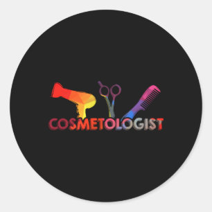 Cosmetology Student Studier Cosmetolog Runt Klistermärke