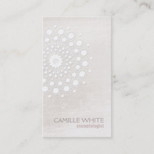 Cosmetology White Rosette Natural och Organic Spa Visitkort