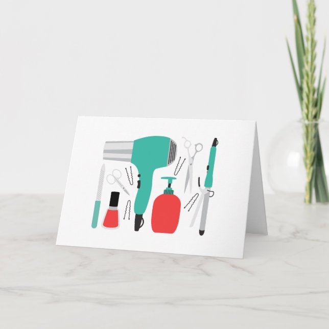Cosmetologyverktyg Kort (Framsida)