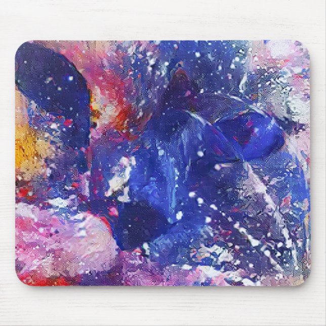 Cosmic Abstrakt Cat Dreamscape Musmatta (Framsidan)