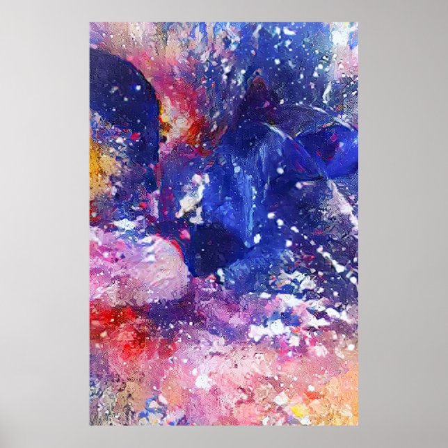 Cosmic Abstrakt Cat Dreamscape Poster (Framsidan)