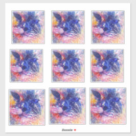 Cosmic Abstrakt Cat Dreamscape Sticker Klistermärken