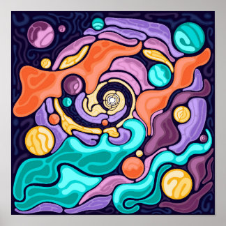 Cosmic Abstrakt Swirl Poster