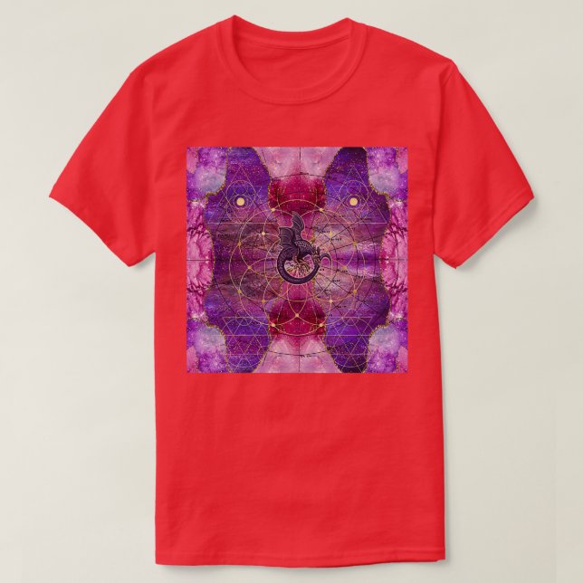 Cosmic Alchemy Dragon Ouroboros T Shirt (Design framsida)