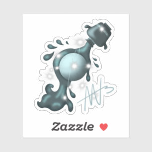 Cosmic Aquarius Uranus Zodiac Klistermärken