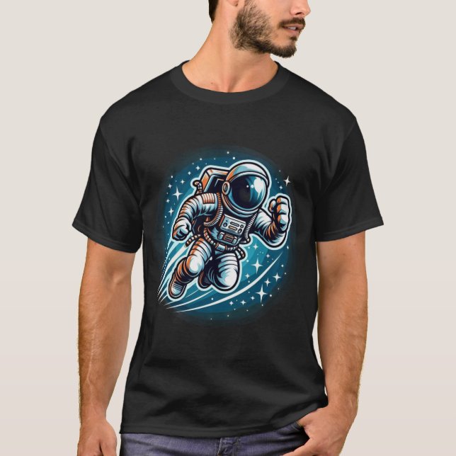 Cosmic Astronaut Äventyr T-Shirt (Framsida)
