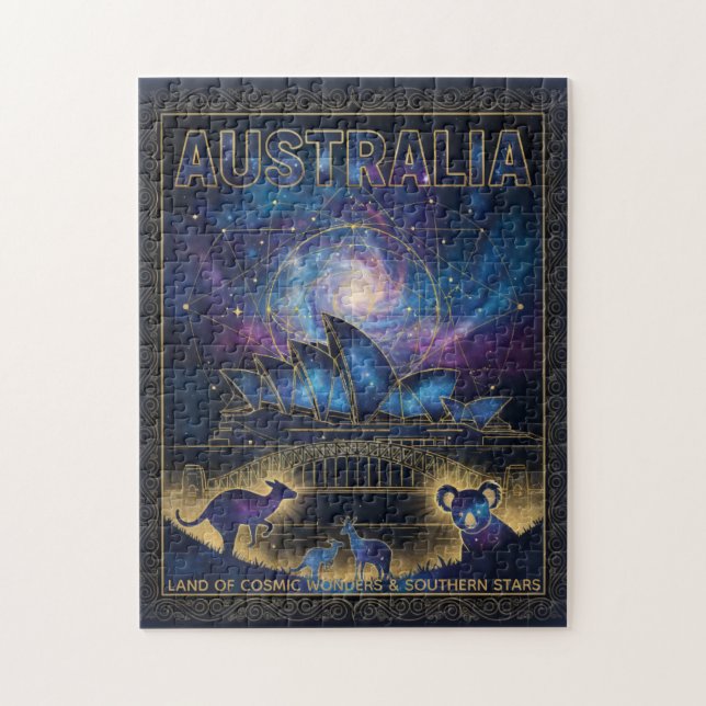 Cosmic Australia Sydney Celestial Art Pussel (Vertikal)
