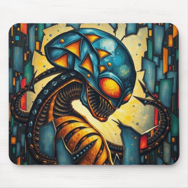 Cosmic Avenger med Spike Teeth Musmatta (Framsidan)