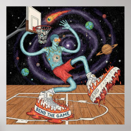Cosmic Basketball Slam dunk Poster