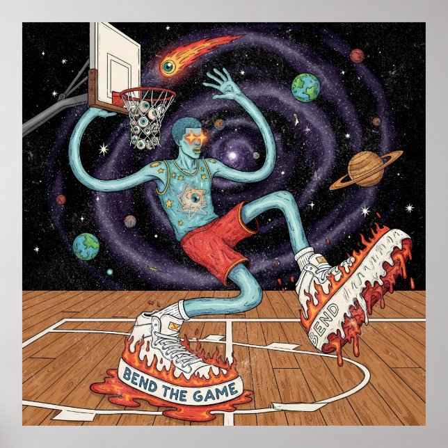 Cosmic Basketball Slam dunk Poster (Framsidan)