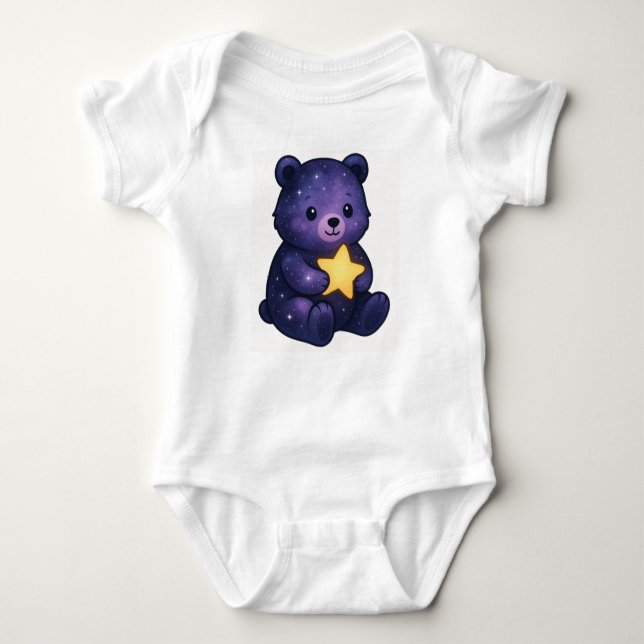 Cosmic Bear Infant Bodykosti - Star Hug Design T Shirt (Framsida)