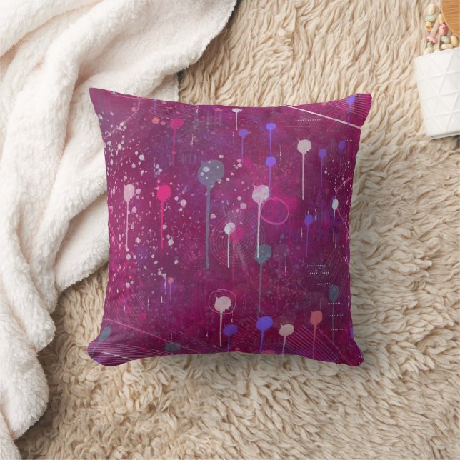 Cosmic Berry Picking: Abstract Art Kudde (Filt)
