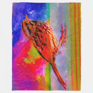 Cosmic Bird Dreamscape Art Skriv ut" Fleecefilt