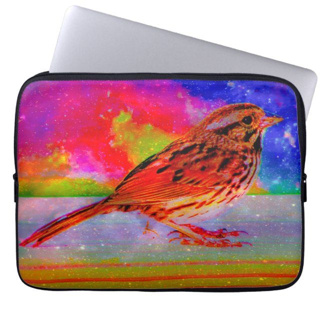 Cosmic Bird Dreamscape Art Skriv ut" Laptop Fodral (Framsidan)