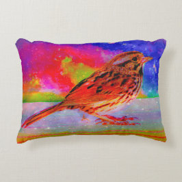 Cosmic Bird Dreamscape Art Skriv ut" Prydnadskudde