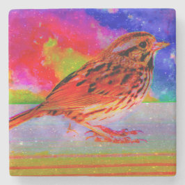 Cosmic Bird Dreamscape Art Skriv ut" Stenunderlägg