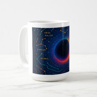 Cosmic Black Hål & Constellations Art - Celestial Kaffemugg