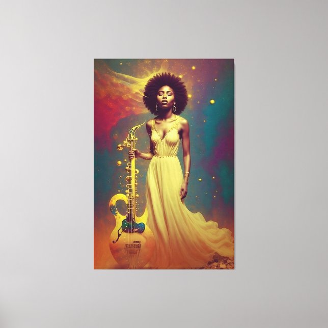 Cosmic Black musician Lady Canvastryck (Framsida)