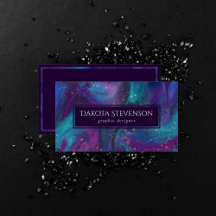 Cosmic Bläck | Turkos Blue Lila Galaxy Nebula