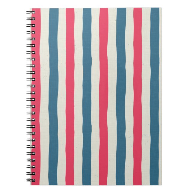 Cosmic Bloom Stripes Anteckningsbok (Framsidan)