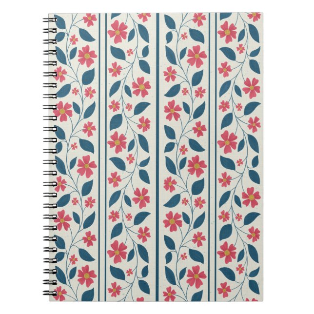 Cosmic Bloom Trailing Stripes Anteckningsbok (Framsidan)
